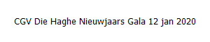 CGV Die Haghe Nieuwjaars Gala 12 jan 2020
