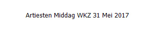 Artiesten Middag WKZ 31 Mei 2017