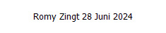 Romy Zingt 28 Juni 2024